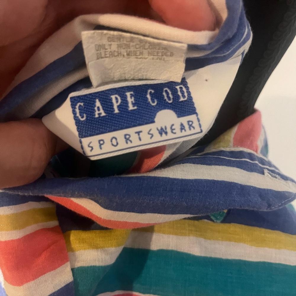 Vintage Colorful Striped Button Down Shirt - Picture 7 of 8